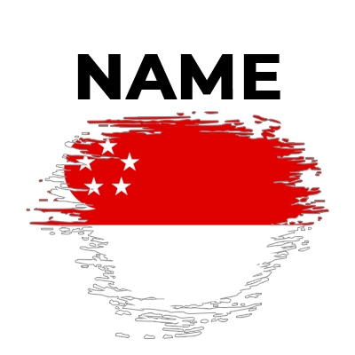 Singapore brush stroke flag design, perfect for baby items like pacifiers and bodysuits.\n\nCaption: Celebrate style w