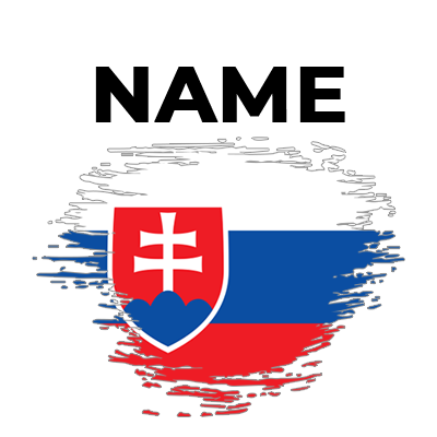 Slovakia brush stroke flag design, ideal for baby products like pacifiers and bodysuits at pacifier-baby.com.\n\nCapti