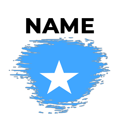 Brush effect flag Somalia design, perfect for baby accessories and apparel.\n\nCaption: Explore our Brush effect flag 