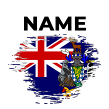 Brush effect design featuring the flag of South Georgia and the South Sandwich Islands, perfect for baby items.\n\nCap