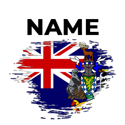Brush effect design featuring the flag of South Georgia and the South Sandwich Islands, perfect for baby items.\n\nCap