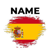 Spain flag design in a brush stroke style, ideal for baby items like pacifiers and clothing.\n\nCaption: Celebrate you