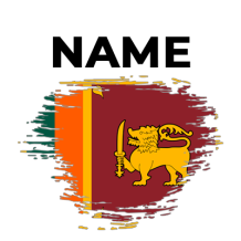 Sri Lanka Brush Stroke Flag design, ideal for baby products like pacifiers and bodysuits. \n\nCaption: Celebrate Sri L