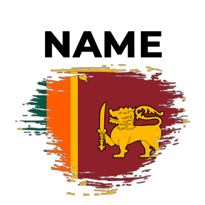 Sri Lanka Brush Stroke Flag design, ideal for baby products like pacifiers and bodysuits. \n\nCaption: Celebrate Sri L