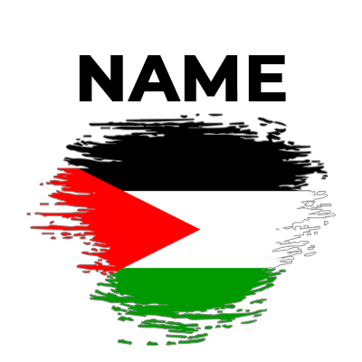 Brushstroke flag design featuring the State of Palestine, ideal for baby products. \n\nCaption: Celebrate diversity wi