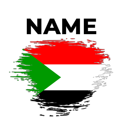 Brush stroke flag design featuring the colors of Sudan, suitable for baby products.\n\nCaption: Celebrate your little 
