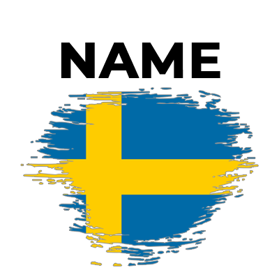 Brush effect Sweden flag design for baby products, perfect for adding a playful touch to your little one\'s essentials