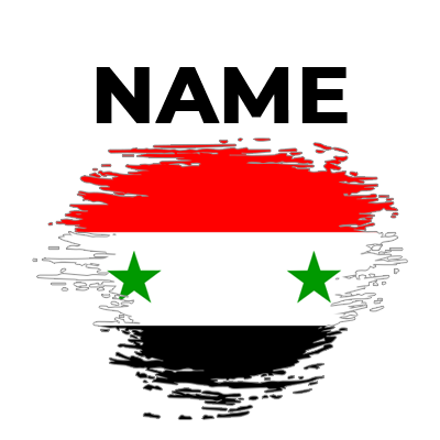 Brush effect flag of the Syrian Arab Republic, perfect for baby items like pacifiers and bodysuits.\n\nCaption: Explor