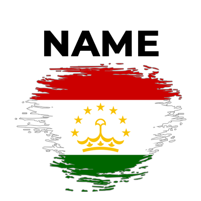 Tajikistan brush stroke flag design, perfect for baby items like bodysuits and bibs.\n\nCaption: Celebrate your baby\'