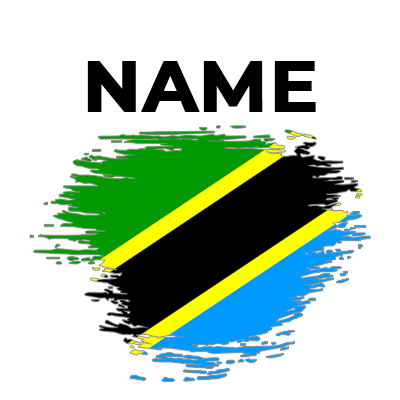 Brush Stroke Flag Tanzania design on a round background, ideal for baby products.\n\nCaption: Celebrate Tanzania with 