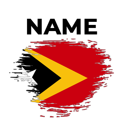 Brush effect flag design of Timor Leste, ideal for baby products collection. \n\nCaption: Explore our Timor Leste brus