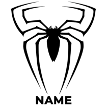 Spiderman spider version-1 design suitable for baby products like pacifiers and bodysuits.\n\nCaption: Discover our Sp