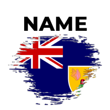 Brush Stroke Flag design of the Turks and Caicos Islands, suitable for baby products like bodysuits and bibs.\n\nCapti