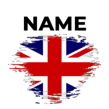 Brush Stroke Effect United Kingdom Flag design for baby items, perfect for adding a stylish touch.\n\nCaption: Celebra