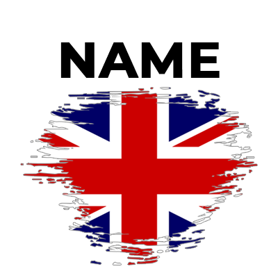 Brush Stroke Effect United Kingdom Flag design for baby items, perfect for adding a stylish touch.\n\nCaption: Celebra