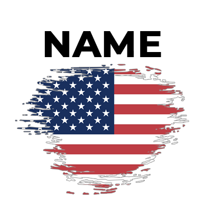Brush stroke American flag design, perfect for baby items like pacifiers and bibs.\n\nCaption: Celebrate your little o
