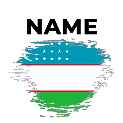 Brush effect flag of Uzbekistan, suitable for baby items like pacifiers and clothing.\n\nCaption: Celebrate your baby\