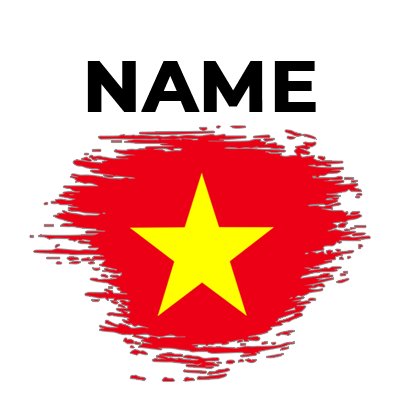Baby product featuring a brushstroke effect of the Vietnam flag. Ideal for pacifiers, clips, and clothing.\n\nCaption: