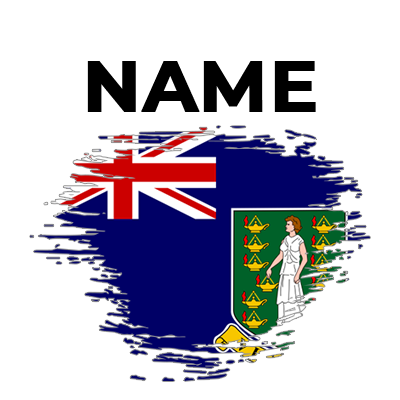 Brush effect flag design of the Virgin Islands, perfect for baby items like pacifiers and clothing.\n\nCaption: Celebr