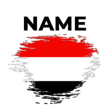 Brush stroke design of the Yemen flag, suitable for baby items like bodysuits and bibs.\n\nCaption: A stylish design f