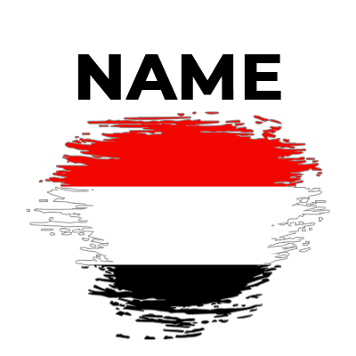 Brush stroke design of the Yemen flag, suitable for baby items like bodysuits and bibs.\n\nCaption: A stylish design f