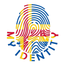 Footprint My Identity Åland Islands logo featuring a colorful fingerprint design, perfect for baby products.\n\nCaptio