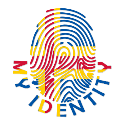 Footprint My Identity Åland Islands logo featuring a colorful fingerprint design, perfect for baby products.\n\nCaptio
