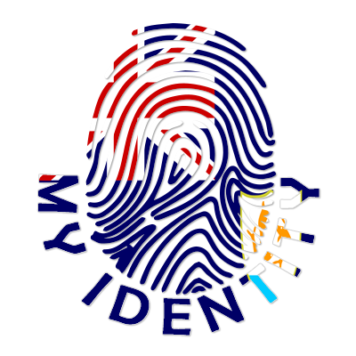 Footprint My Identity Anguilla logo featuring a fingerprint design in vibrant colors.\n\nCaption: Discover the unique 