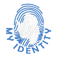 Logo of Footprint My Identity Antarctica featuring a blue fingerprint design.\n\nCaption: Explore the unique design of