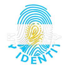 Logo of Footprint My Identity Argentina featuring a fingerprint design with blue and white colors.\n\nCaption: Explore