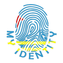 Footprint My Identity Aruba logo featuring a colorful fingerprint design with text.\n\nCaption: Discover the unique an