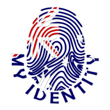 Footprint My Identity logo featuring a fingerprint design integrated with the Australian flag colors.\n\nCaption: Cele