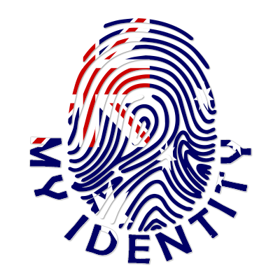 Footprint My Identity logo featuring a fingerprint design integrated with the Australian flag colors.\n\nCaption: Cele