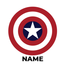 Captain America themed baby product featuring a colorful shield design, perfect for little superheroes.\n\nCaption: Dr