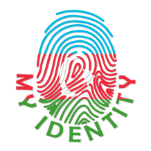 Baby product Footprint My Identity Azerbaijan logo featuring a colorful fingerprint design. \n\nCaption: Discover the 
