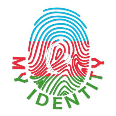 Baby product Footprint My Identity Azerbaijan logo featuring a colorful fingerprint design. \n\nCaption: Discover the 