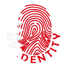 Footprint My Identity Bahrain logo featuring a red fingerprint design, suitable for a baby products brand.\n\nCaption: