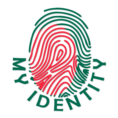 Footprint My Identity Bangladesh logo featuring a stylized fingerprint in red and green.\n\nCaption: Celebrate your ba