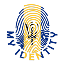 Logo of Footprint My Identity Barbados featuring a fingerprint design in blue and yellow colors.\n\nCaption: Discover 