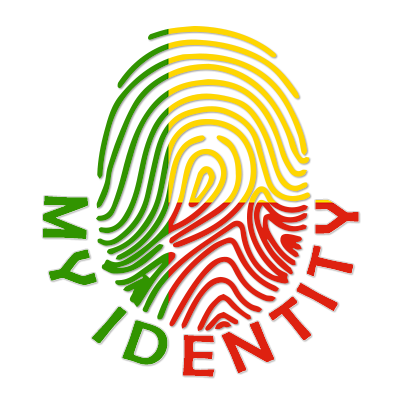 Footprint My Identity Benin logo featuring a colorful fingerprint design, ideal for baby products. \n\nCaption: Celebr