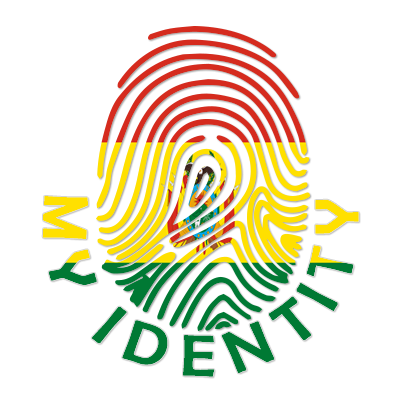 Logo of Footprint My Identity Bolivia featuring a colorful fingerprint design with the text \"My Identity\" below.\n\n