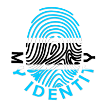 Footprint My Identity Botswana logo designed for baby products.\n\nCaption: Discover the unique Footprint My Identity 