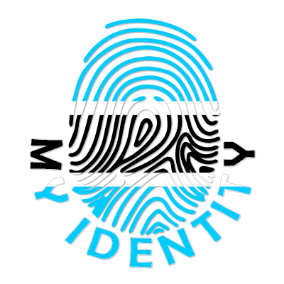 Footprint My Identity Botswana logo designed for baby products.\n\nCaption: Discover the unique Footprint My Identity 