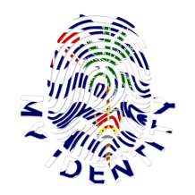 Colorful fingerprint design representing British Indian Ocean Territory, ideal for baby items.\n\nCaption: Discover th