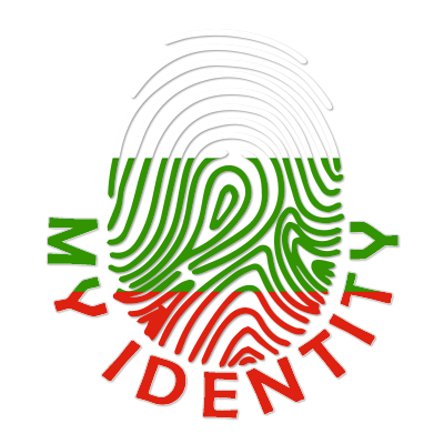 Footprint My Identity Bulgaria logo featuring a fingerprint design in Bulgarian flag colors.\n\nCaption: Discover the 
