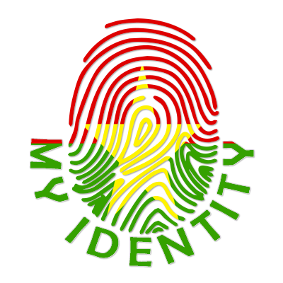 Logo for \"Footprint My Identity Burkina Faso\" featuring colorful fingerprint design.\n\nCaption: Discover the unique