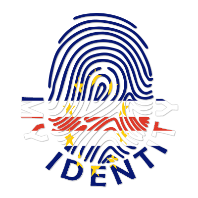 Footprint My Identity Cabo Verde logo featuring a colorful fingerprint design with stars and stripes.\n\nCaption: Expl
