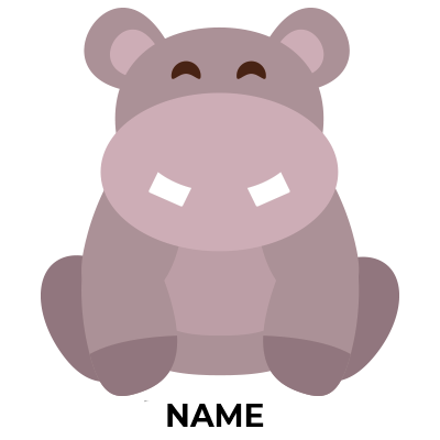 A cute hippopotamus toy, perfect for babies, in soft pastel colors, ideal for playtime and comfort.\n\nCaption: This a