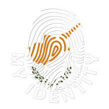 Footprint My Identity Cyprus logo featuring a stylized fingerprint design, suitable for baby products.\n\nCaption: Dis