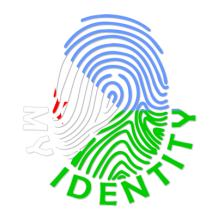 Logo for Footprint My Identity Djibouti featuring a colorful fingerprint design.\n\nCaption: Discover the unique style